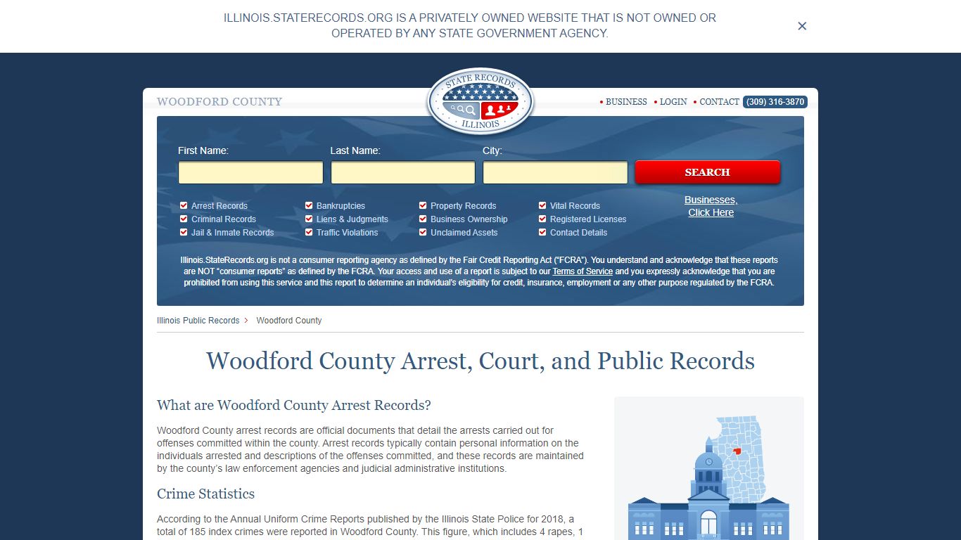 Woodford County Arrest, Court, and Public Records