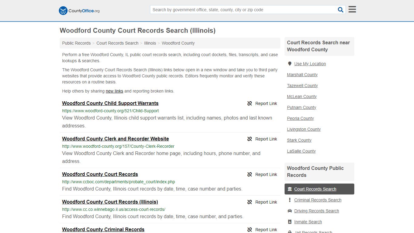 Woodford County Court Records Search (Illinois) - County Office