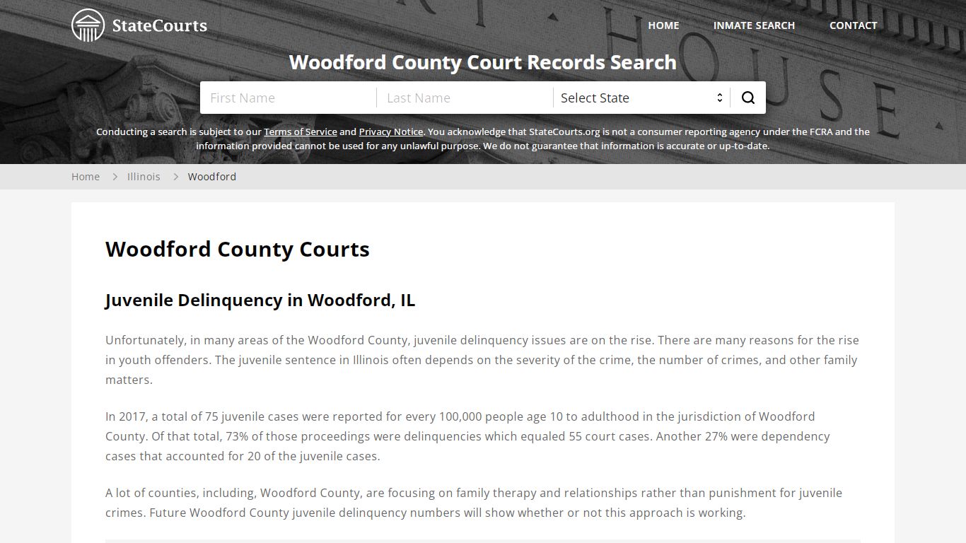Woodford County, IL Courts - Records & Cases - StateCourts